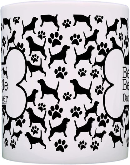 ThisWear Dog Owner Gifts Best Beagle Dad Ever Paw Pattern Gift 11oz 11oz Ceramic Coffee Mug with Handle