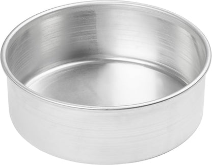 Winco Heavy-Duty Round Aluminum Layer Cake Pan, 8" x 3"