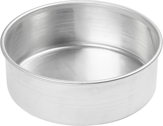 Winco Heavy-Duty Round Aluminum Layer Cake Pan, 8" x 3"