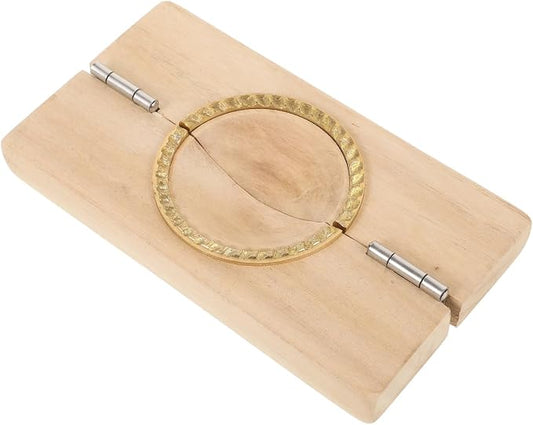 PRETYZOOM Dumpling Artifact Wooden Dumpling Press Mold 5.7In Dough Presser for Homemade Making Kitchen Tool
