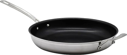 Cuisinart 12-Piece Cookware Set, MultiClad Pro Triple-Ply Stainless Steel Cookware Set, Heat Surround Technology, Cool Grip Stick Handles, Oven Safe up to 500F, MCPS-15N, Silver