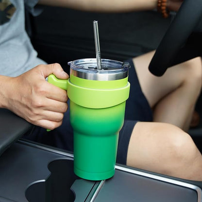 BJPKPK 40 oz Stainless Steel Insulated Tumbler Cups With Handle And Straw And Lid,Mint