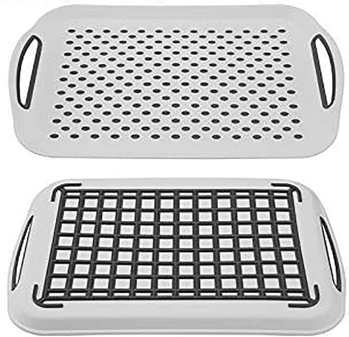 Ahyuan Collapsible Dish Drying Rack Portable Dinnerware Drainer Organizer for Kitchen RV Campers Travel Trailers Space Saving Kitchen Storage Rack with Drainboard Tray