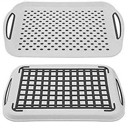 Ahyuan Collapsible Dish Drying Rack Portable Dinnerware Drainer Organizer for Kitchen RV Campers Travel Trailers Space Saving Kitchen Storage Rack with Drainboard Tray