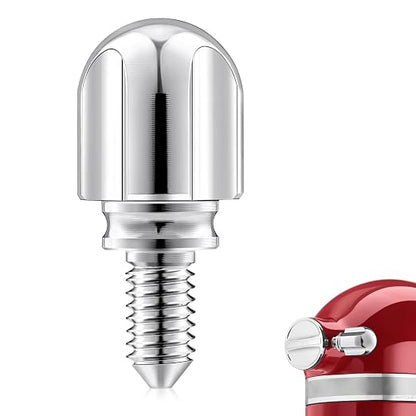 Attachment Knob Thumb Screw fit for Kitchen Aid Mixers, Upgraded 6061 Aluminum 1.65‘’ Long Screw Head Knob Replacement Parts, Replaces 9709194, 4162142, 240374 etc, Chrome