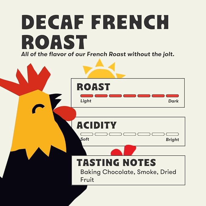 Peace Coffee Decaf French Roast Whole Bean Coffee, Dark Roast, 5 lb, Organic Fair Trade, Nutty, Bold Flavor, Shade Grown, Fresh Roasted