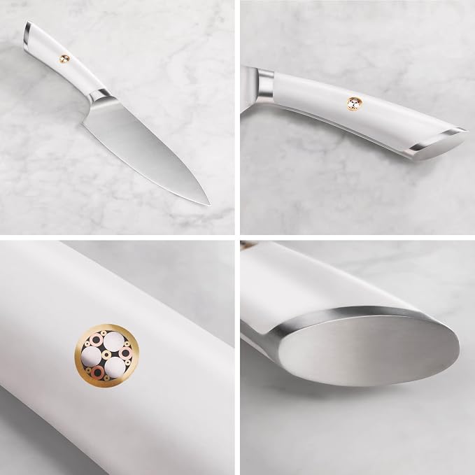 Cangshan ELBERT Series German Steel Forged Chef's Knives (White, 6-Inch)