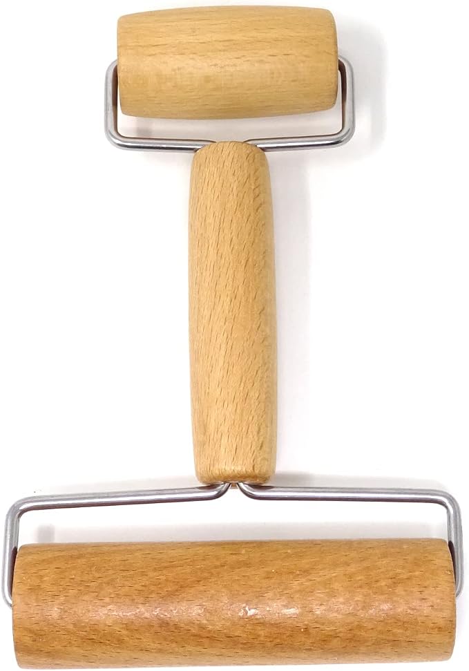 Honbay 1PCS Double Ended Wooden Roller for Dough, Pottery, Clay, Diamond Painting