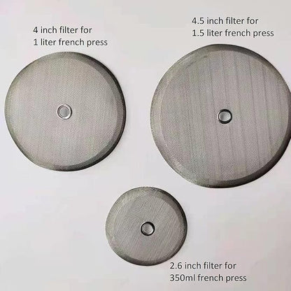 4 Pack French Press Filters 4.5 inch Replacement Screen 50 Oz/12 cups | Screen Replacement Filter