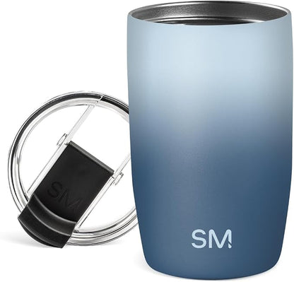 Simple Modern Voyager Tumbler with Flip Lid | Travel Coffee Mug | Insulated Stainless Steel Cold Brew Iced or Hot Coffee Cup | Gifts for Women Men Her Him | 12oz, Stormy Skies
