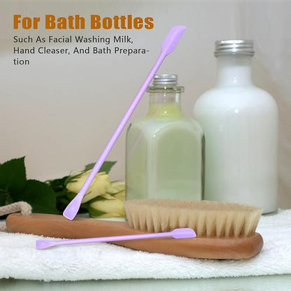 Silicone Spatula Set (6Pcs) - Mini Scraper Tool for Beauty & Food - Reach Every Last Drop, Multi-Size Spatulas for Makeup Jars, Lotion Bottles & Kitchen Containers (Purple)