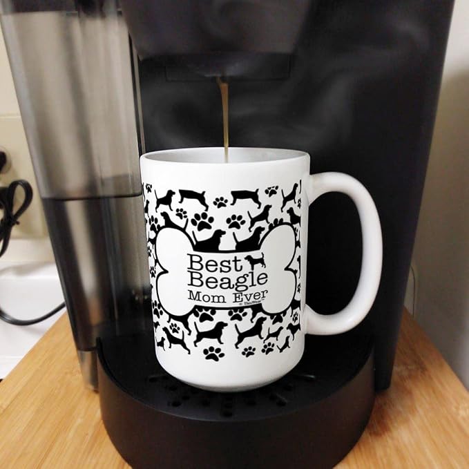 ThisWear Dog Mom Gifts Best Beagle Mom Ever Mothers Day Mug 15oz Ceramic Coffee Mug with Handle