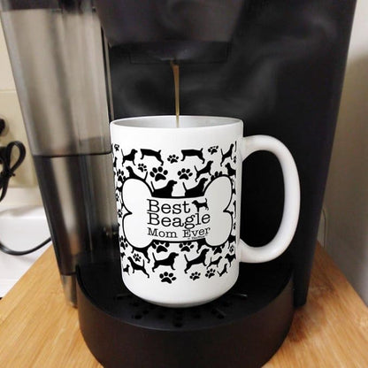 ThisWear Dog Mom Gifts Best Beagle Mom Ever Mothers Day Mug 15oz Ceramic Coffee Mug with Handle