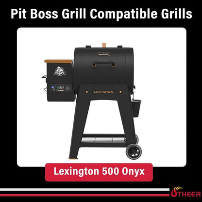 Utheer Folding Front Shelf for Pit Boss Lexington 500 Onyx Pellet Grill, Heavy Duty Steel BBQ Prep Table 19.4" x 12.3", Space Saving Front Grill Shelf, Pit Boss Lexington Accessories