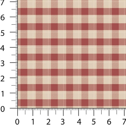 Patchwork Fabric Panel 100x155 cm, 100% Cotton Satin, 6 Coordinated Gingham Check Patterns, Rustic Country Quilting & Sewing Fabric (Farmhouse Style, 6pcs 50x50cm)