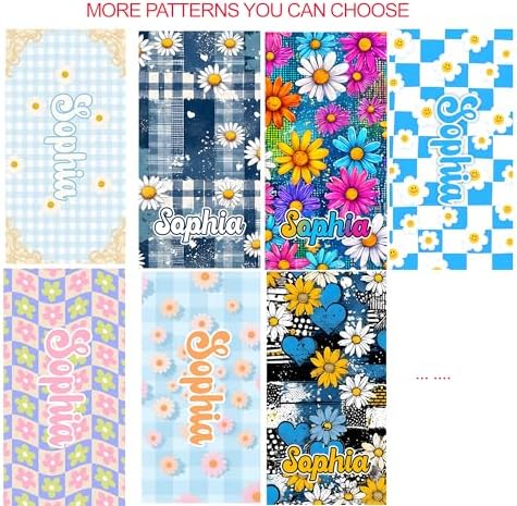 JML Personalized Beach Towel with Name, Custom Flower Beach Towel, Customized Microfiber Pool Towel, Quick Dry & Absorbent Swim Towel for Adult,Mother's Day, Birthday, Summer Holiday,Vacation