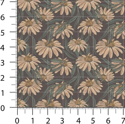 Cotton Patchwork Quilting Fabric Panel – 155×100 cm, 100% Cotton, Made in Türkiye (PRT_KUP 01-001) (Autumn Vintage, 6pcs 50x50cm)
