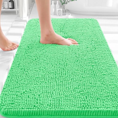 OLANLY Small Bathroom Rugs 30x18, Extra Soft Absorbent Chenille Bath Rugs