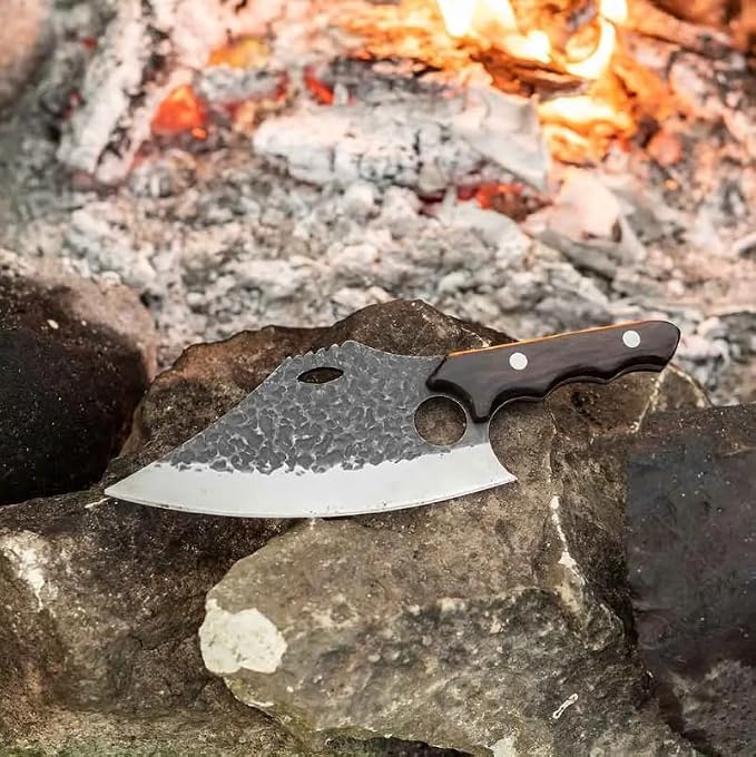 COOLINA The Favorite 4 Knife Set - Viking-Inspired Kitchen Knives for Chefs & Home Cooks, Includes Promaja Chef's Knife, Lixy Cleaver, Machado Butcher Knife, and Gator Utility Knife