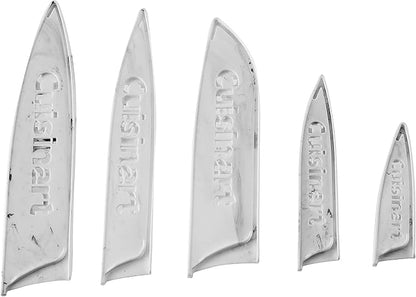 Cuisinart C55-10PWM Ceramic Coated Knife Set with Blade Guard Sheaths (10- Piece Set) in Faux Marble