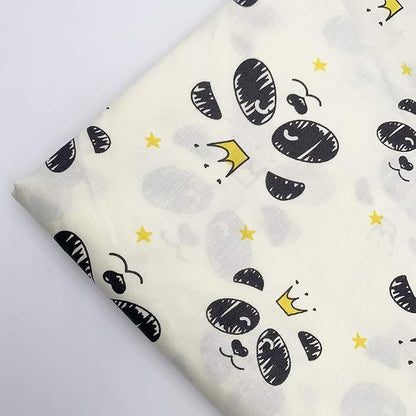 7 pcs 20" x 20" Cotton Fabric DIY Making Supplies Quilting Patchwork Fabric Fat Quarter Bundles DIY for Quilting Cotton Patchwork Cushions (Crown Bear, 20" x 20")
