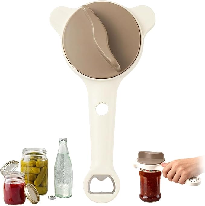 2026 New 4-in-1 Jar Opener - Adjustable Stainless Steel Lid Remover for Seniors & Arthritis Sufferers, Fits Kitchen Jars, Bottles & Cans GHTDY21