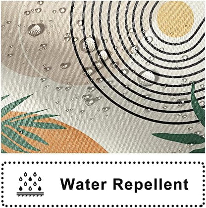 Mid Century Shower Curtain with Hook for Bathroom 60x72 Inch