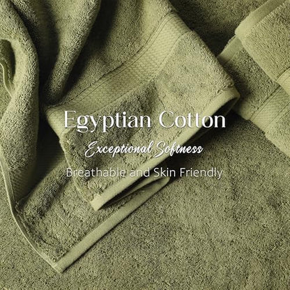 Superior Egyptian Cotton Ultra Plush & Absorbent, 6 Piece Set, Forest Green