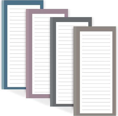 Utron 4 Pack Magnetic Notepads for Refrigerator, 50 Pages/BookGrocery List Magnet Pad for Fridge, Design Magnetic Grocery List Pad for Fridge, Grocery List Notepad, To-Do Memos, List