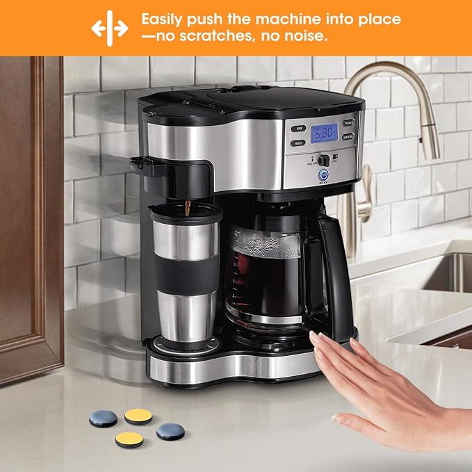 Aieve Appliance Slider, 24 Pcs Small Appliance Rollers Kitchen Gadgets, Self Adhesive Caster Wheels Kitchen Finds Home Must Have Countertop Accessories for Mixer Coffee Maker Air Fryer