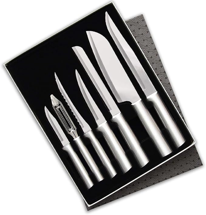 Rada Cutlery The Starter Gift Set (S38), 7-piece Knife Set, Stainless Steel Blades, Silver Handle, Pack of 2