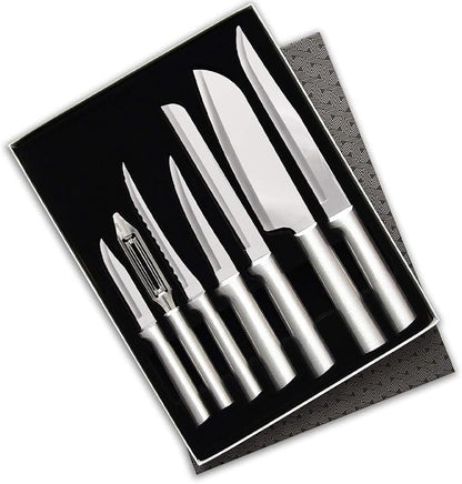 Rada Cutlery The Starter Gift Set (S38), 7-piece Knife Set, Stainless Steel Blades, Silver Handle, Pack of 2