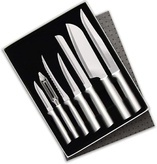 Rada Cutlery The Starter Gift Set (S38), 7-piece Knife Set, Stainless Steel Blades, Silver Handle, Pack of 2