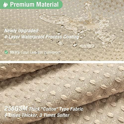 Dynamene Stall Waffle Shower Curtain 256 GSM Heavy Fabric 36x72 Beige/Khaki