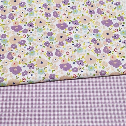 7 pcs 20" x 20" Cotton Fabric DIY Making Supplies Quilting Patchwork Fabric Fat Quarter Bundles DIY for Quilting Cotton Patchwork Cushions (Flowers Square, 20" x 20")