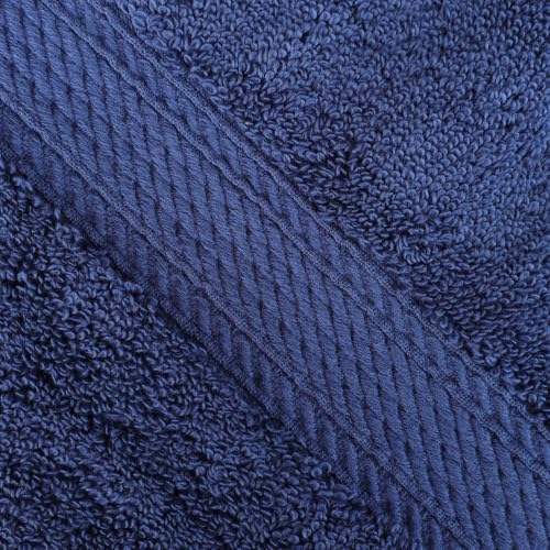 SUPERIOR Egyptian Cotton Ultra Plush & Absorbent, 3 Piece Set, Navy Blue