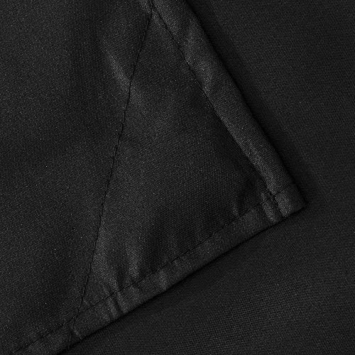 N&Y HOME Fabric Shower Stall Curtain or Liner 36 x 72 Inches, Black