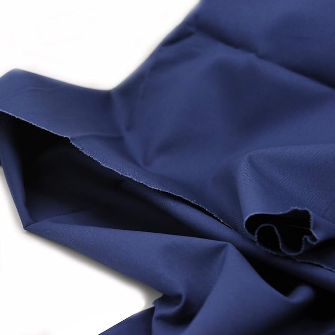 Pre-Cut Quilting Cotton Twill Navy Blue Candy Color Fabric Craft Cloth DIY for Sewing Crafting 61" by 1 Yard Rose Flavor