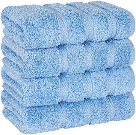American Soft Linen 100% Cotton Luxury Turkish Towels, 4 PC Hand Towel Set