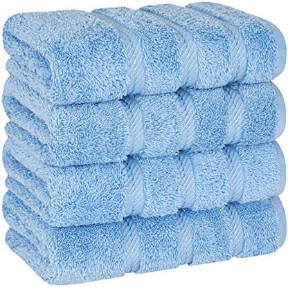 American Soft Linen 100% Cotton Luxury Turkish Towels, 4 PC Hand Towel Set