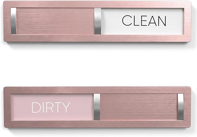 Clean Dirty Magnet for Dishwasher – 304 Stainless Steel Rose Gold, Kitchen Decor and Accessories, Elegant Housewarming Gift (S102)