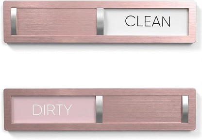 Clean Dirty Magnet for Dishwasher – 304 Stainless Steel Rose Gold, Kitchen Decor and Accessories, Elegant Housewarming Gift (S102)