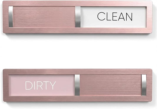 Clean Dirty Magnet for Dishwasher – 304 Stainless Steel Rose Gold, Kitchen Decor and Accessories, Elegant Housewarming Gift (S102)