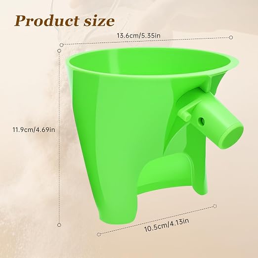 Green Mess-Free Funnel for Kitchen Aid Mixer, Kitchen Aid Attachment for 5 Qt Tilt-Head Models(KSM150), Flour Funnel for Easy Pour and Without Splashing, Easy Clean