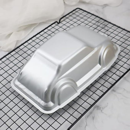 Car Cake Pan, Aluminum Mould for 3D Car Shape Baking Pan DIY Birthday Tin Cake Mould