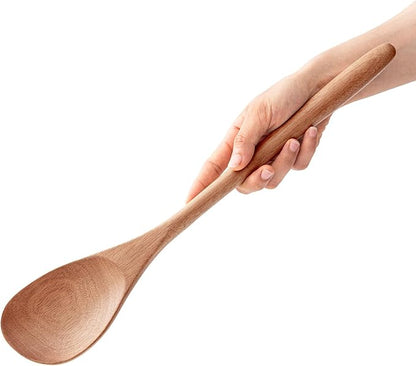 Large Wooden Spoon for Cooking,17 inch Big Acacia Wood Spoon for Deep Pot,Giant Wooden Spoon with Long Handle,Versatile Wood Spoons for Stirring,Cooking Mix Flipping,Servin