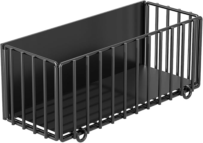 1 Pack Heavy-Duty Magnetic Shelf for fridge, Foldable Magnetic Basket with 2 Hooks, Fruit Potato Onion Storage Shelves, Large Magnetic Spice Rack Organizer for Fridge Oven Laundry (1 Pack)