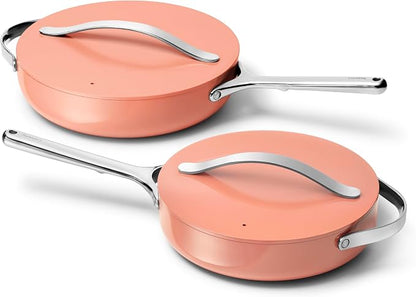 Caraway 10in (3qt) Saute Pan + 12in (4.5qt) Saute Pan Duo Perracotta