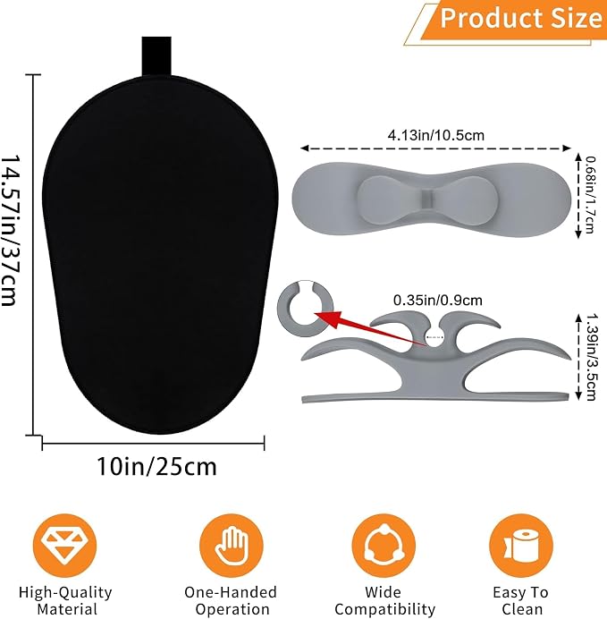Sliding Mat for Kitchenaid Mixer with 2 Grey Kitchen Accessories, Mover Slider Mat Pad for 5-8 Qt Bowl-Lift Stand Mixer, Kitchen Appliance Slider Mat Compatible with Professional 600 Stand Mixer