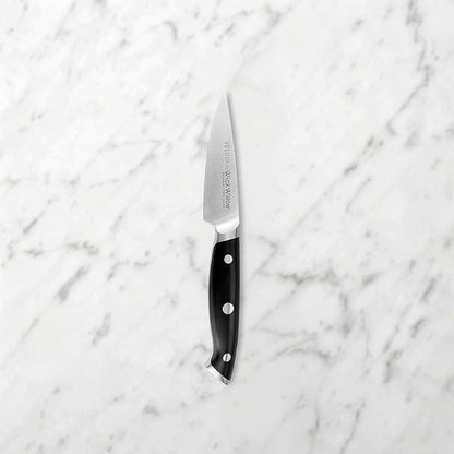WICKWILLOW 3.5 Inch Paring Knife - Razor Sharp German Steel - Small Kitchen Knife for Home Cooks - Peeling, Trimming & Precision Work - Full Tang & Ergonomic Handle - Gift Box - Velina Series